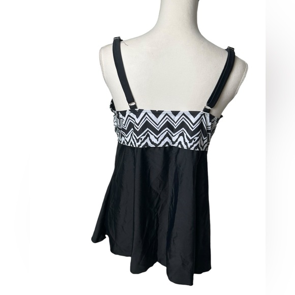 ZANDO women’s plus size 3X modest twist front Tankini swimsuit boy shorts bottom - Picture 5 of 10